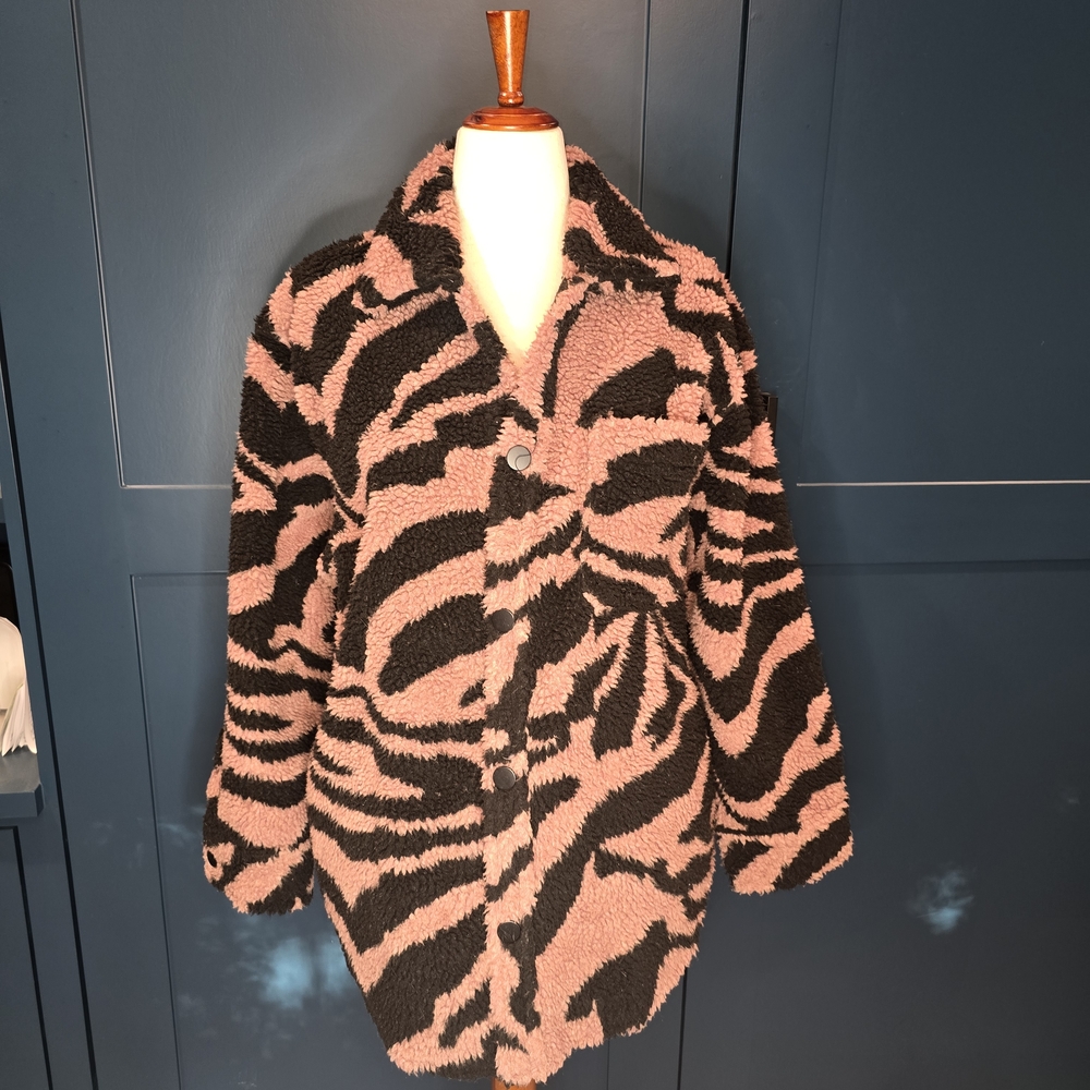 Pistola Pink and Black Teddy Jacket